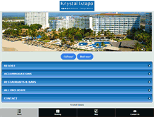 Tablet Screenshot of krystalixtaparesort.com